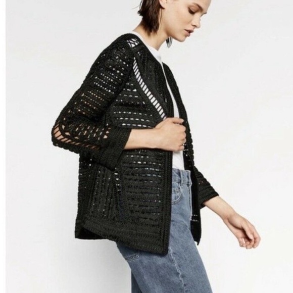 Zara Knit Crochet Cardigan jacket - Picture 2 of 11